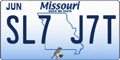 MO license plate SL7J7T