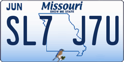 MO license plate SL7J7U