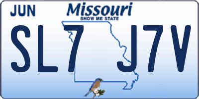 MO license plate SL7J7V