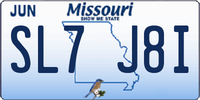 MO license plate SL7J8I