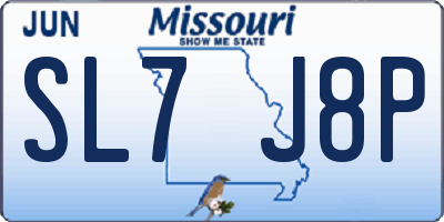 MO license plate SL7J8P
