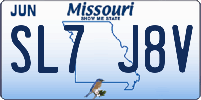 MO license plate SL7J8V