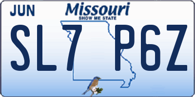 MO license plate SL7P6Z