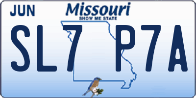 MO license plate SL7P7A