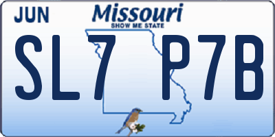 MO license plate SL7P7B