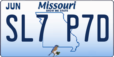 MO license plate SL7P7D