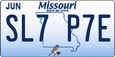 MO license plate SL7P7E