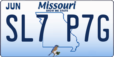 MO license plate SL7P7G