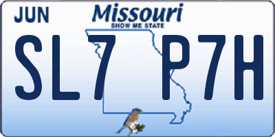 MO license plate SL7P7H