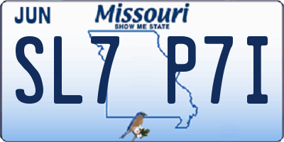 MO license plate SL7P7I