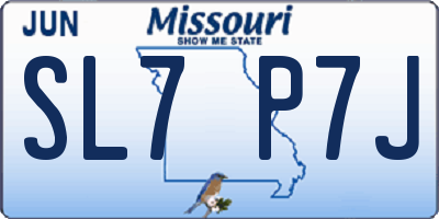 MO license plate SL7P7J