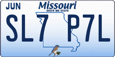 MO license plate SL7P7L