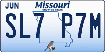MO license plate SL7P7M