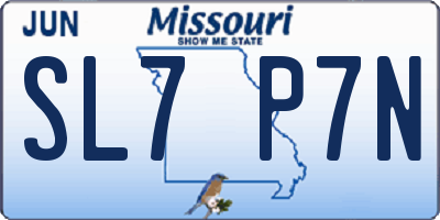 MO license plate SL7P7N