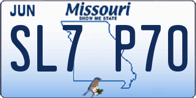 MO license plate SL7P7O