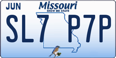 MO license plate SL7P7P