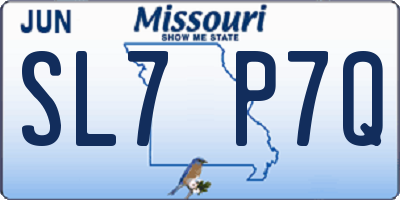 MO license plate SL7P7Q