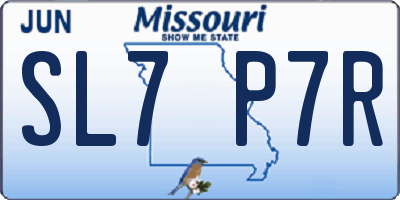 MO license plate SL7P7R