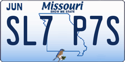 MO license plate SL7P7S