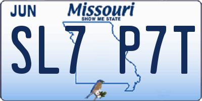 MO license plate SL7P7T