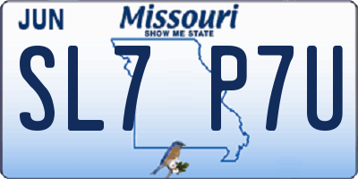 MO license plate SL7P7U