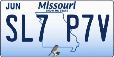MO license plate SL7P7V
