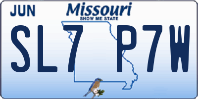 MO license plate SL7P7W