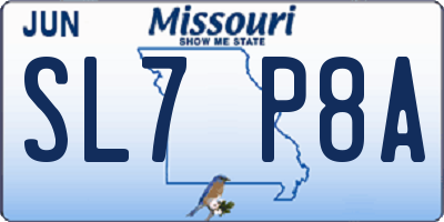 MO license plate SL7P8A
