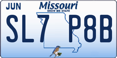 MO license plate SL7P8B