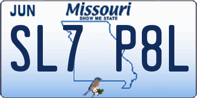 MO license plate SL7P8L