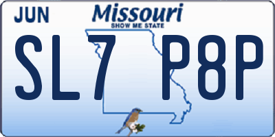 MO license plate SL7P8P