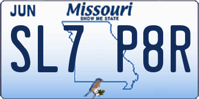 MO license plate SL7P8R