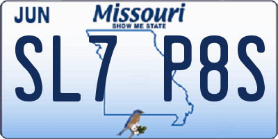 MO license plate SL7P8S