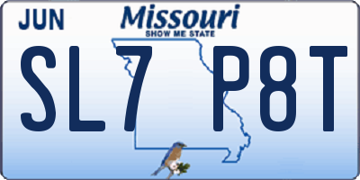 MO license plate SL7P8T