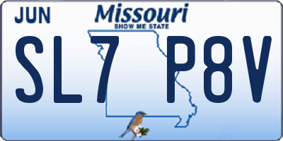 MO license plate SL7P8V