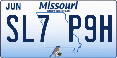 MO license plate SL7P9H