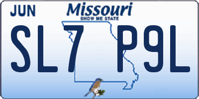 MO license plate SL7P9L