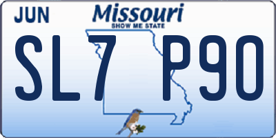 MO license plate SL7P9O
