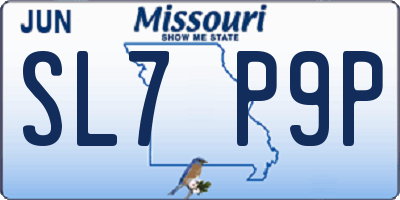 MO license plate SL7P9P