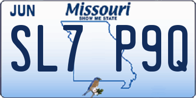 MO license plate SL7P9Q