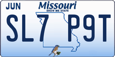 MO license plate SL7P9T