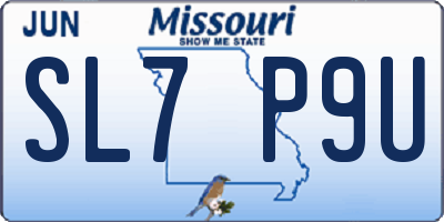 MO license plate SL7P9U