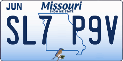 MO license plate SL7P9V