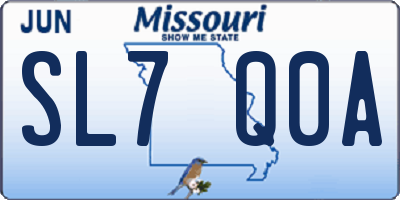 MO license plate SL7Q0A