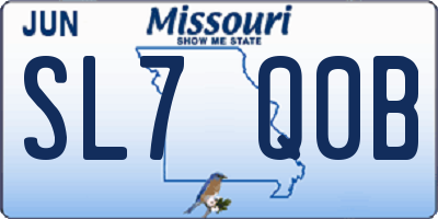 MO license plate SL7Q0B