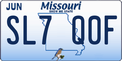 MO license plate SL7Q0F
