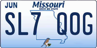 MO license plate SL7Q0G