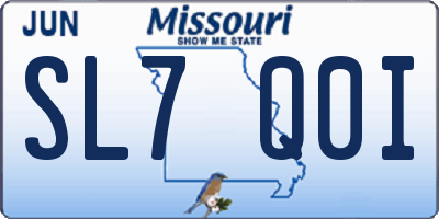 MO license plate SL7Q0I