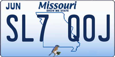 MO license plate SL7Q0J