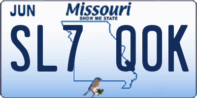 MO license plate SL7Q0K